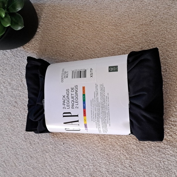 New! Gap Leggings 2 Pack Size XS Black Mid Rise Stretch Pants - Picture 9 of 11